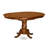 5 Piece Dining Table Set for 4 Includes an Oval Kitchen Table with Butterfly Leaf and 4 Linen Fabric Dining Room Chairs, Saddle Brown-1669747057