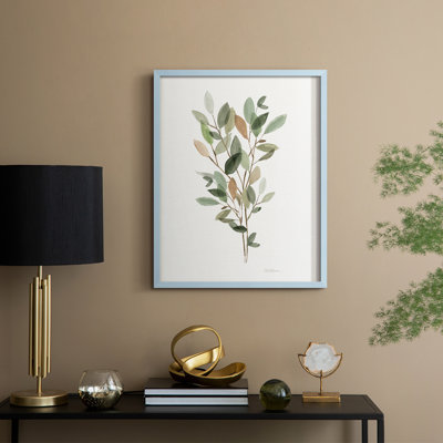 «Leafy Botanical II», reproduction encadrée - bois massif