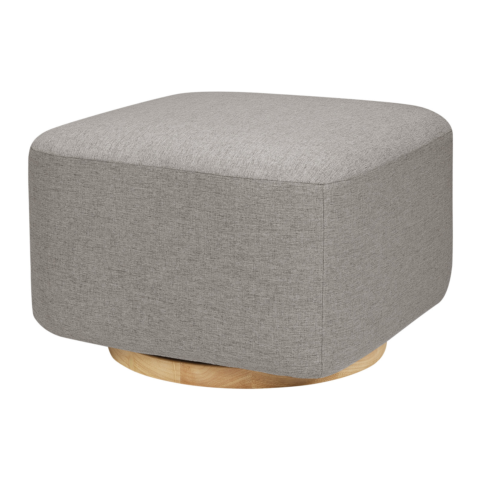 Kiwi Gliding Ottoman, Gray Polyester Blend, Natural