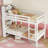 Twin Over Twin Standard Bunk Bed With Bookcase Headboard-134996602