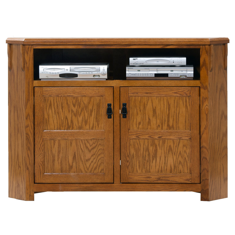 Justus Unfinished TV Stand for TVs up to 65", Classic Bourbon