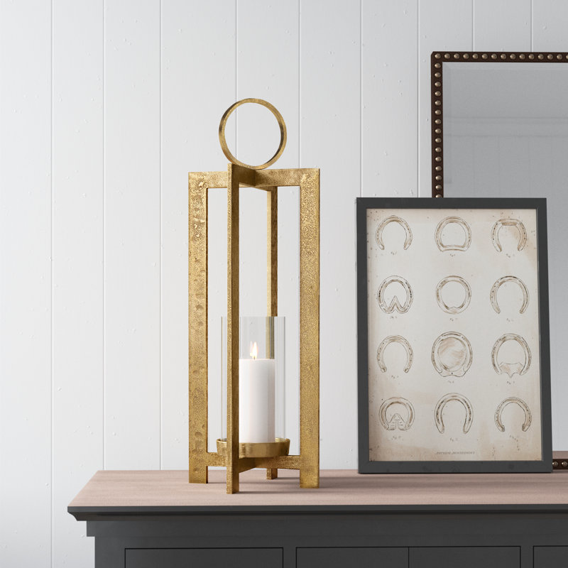 Barrow Lantern, 26" H x 8" W x 8" D, Gold