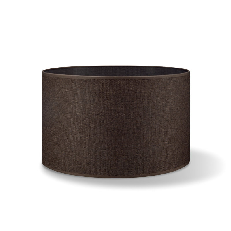 Canvas 22 cm H Drum Cotton Lamp Shade ( Screw On ), Chestnut Brown