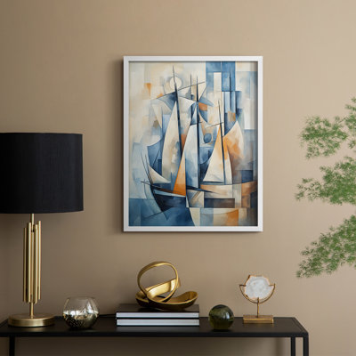 NAUTICAL Series CCCCLXXXXI - Reproduction encadrée de qualité supérieure - Prêt à être accroché - Aucun clou requis