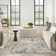 Fenster Abstract Modern Machine Woven Area Rug in Ivory/Blue/Gray