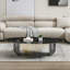 Élégante table basse en marbre de forme ovale-956337654