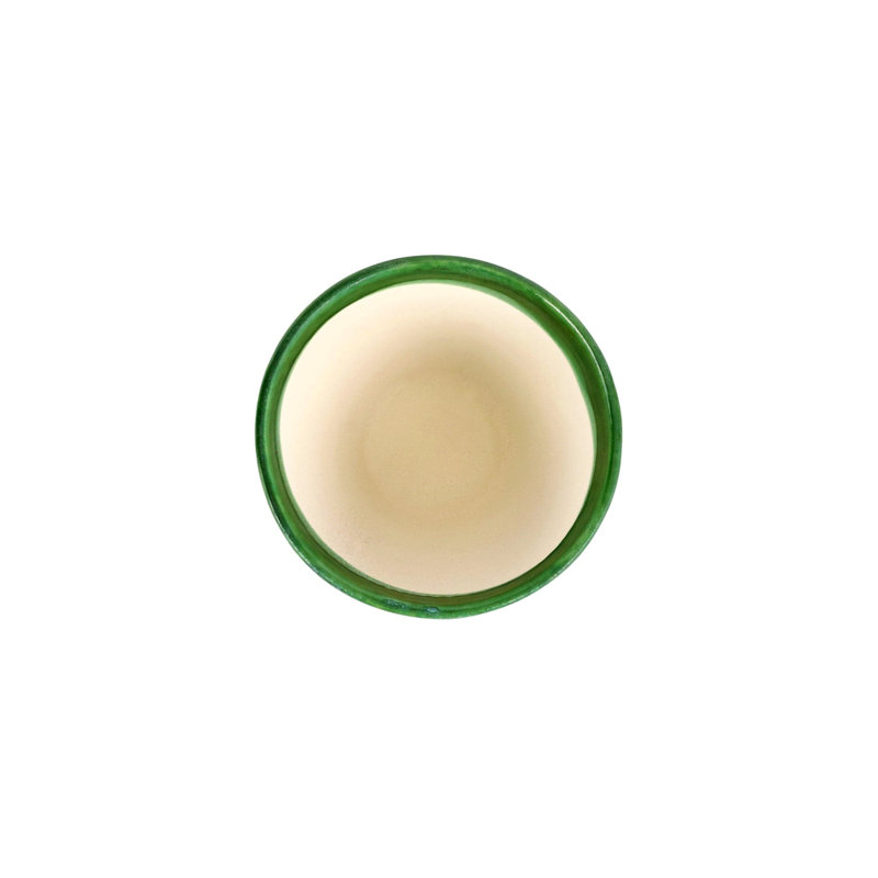 Viva Handmade Planter, 4.5" H x 6" W x 6" D, Green