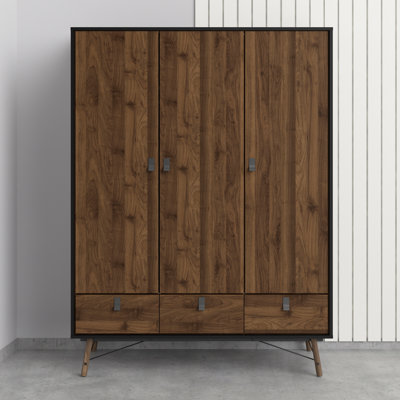Levine 3 Door Manufactured Wood Wardrobe