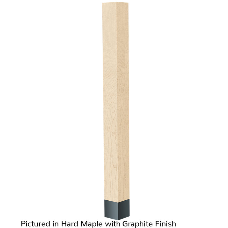Mercutio Table Leg, Graphite, 35.25" H x 3" W x 3" D