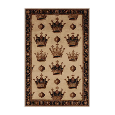 Machine Washable French Beige Area Rug