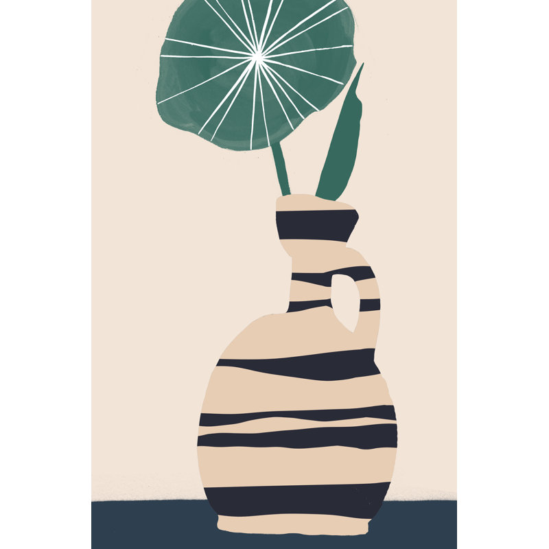 Dancing Vase with Palm IV by Melissa Wang - Painting, 91cm H x 61cm W, Wrapped Canvas