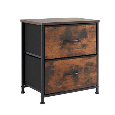 Dresser For Bedroom, 5 Storage Drawers, Anti-Tip Wide Fabric Closet Chests Organizer Tower Furniture With Wooden Top Metal Frame For Clothes, Kids Roo