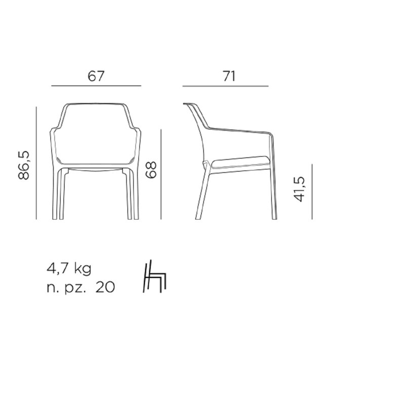 Net Outdoor Lounge Chair, White