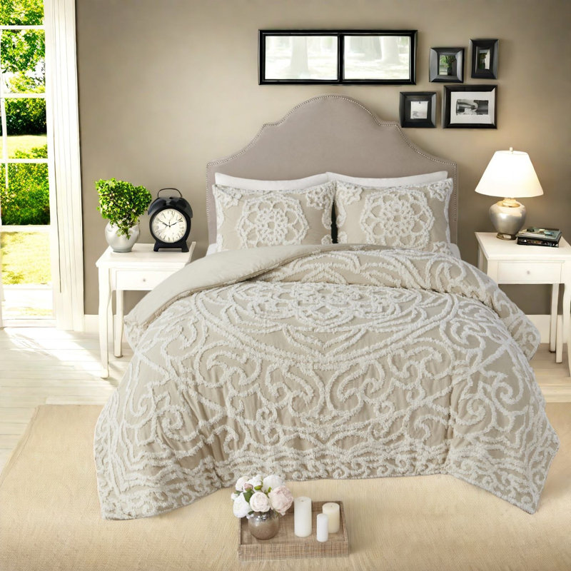 Ensembles de literie très grand en coton touffeté, Boho Shabby Chic pour la chambre à coucher