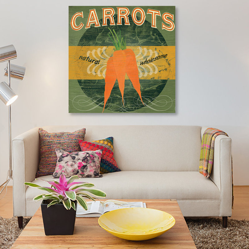 « farm stand iii », publicité sur toile tendue, H 18 po x l 18 po x P 1,5 po, Toile avec cadre noir, Pas de tapis