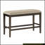 Mobilier de salle à manger rembourré en tissu foncé à hauteur de comptoir 1pc