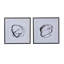 Ensemble de 2 art mural abstrait moderne, encadré carré, 31,5 po x 31,5 po