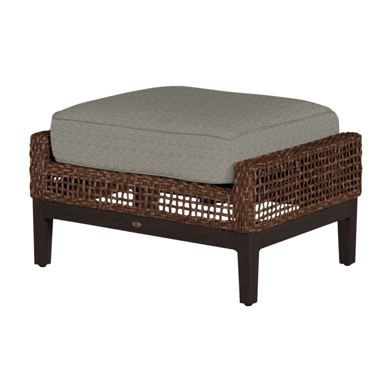 Repose-pieds péninsule tissé - acajou / châtaignier, Welt + bourre standard, Acajou / châtaignier, Intermix écorce