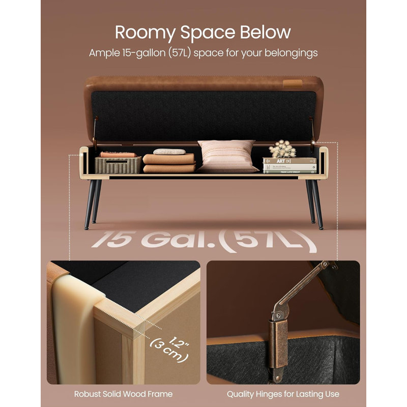 Banc de rangement repose-pieds