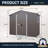 8X4 Metal Outdoor Storage Shed With Window Gray