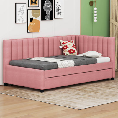 Upholstered Twin Size Daybed with Trundle