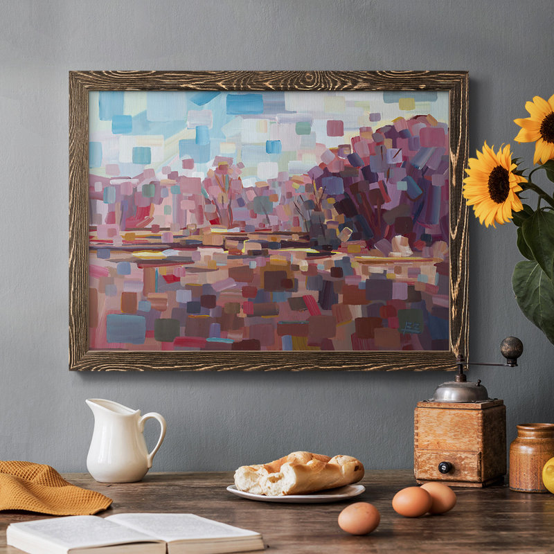 «Pretty In Pink», reproduction d'art sur toile, H 18 po x l 26 po x P 1,5 po, Noyer