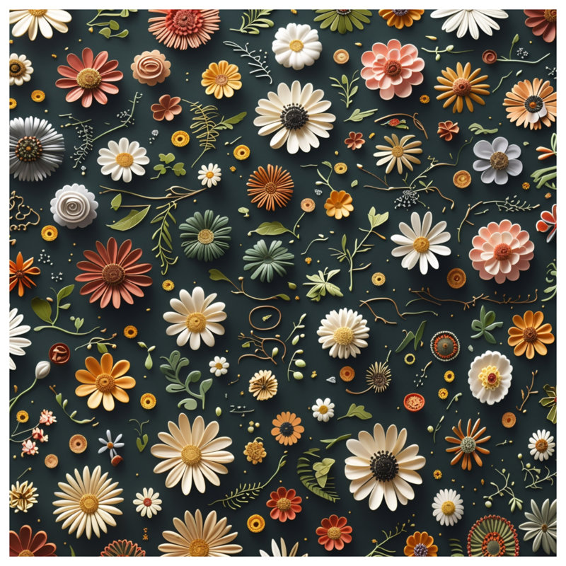 Coussin Floral, 20 x 20 inches