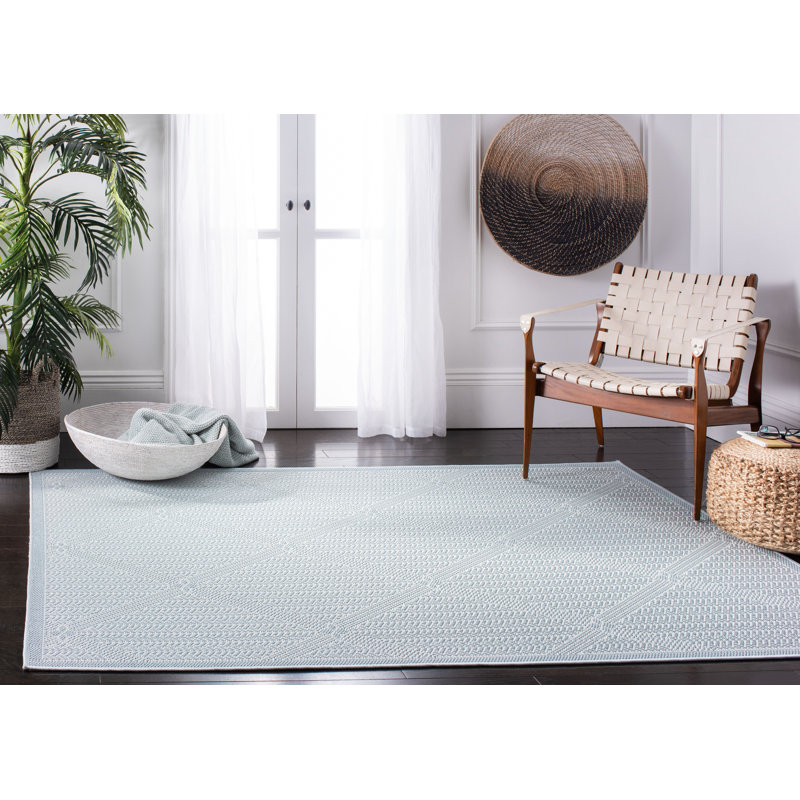 Martha Stewart Indoor Outdoor Performance Machine Washable Geometric Indoor/Outdoor Area Rug, Rectangle 8' x 10'