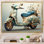 Golden Scooter Luxury Elegance, reproduction sur toile encadrée