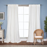 Linen Blend Semi Sheer Rod Pocket And Back Tab Curtain (Single Panel)