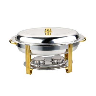 CAC Stainless Luminous Chafer Oval 6QT