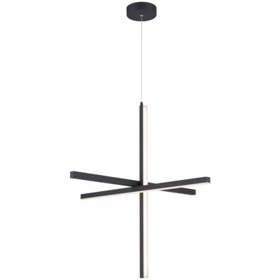 Luminaire suspendu DEL Vega - finition noire