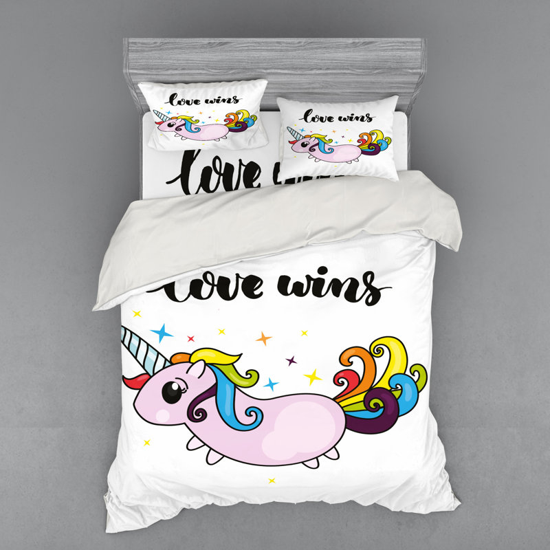 Ensemble de housse de couette en microfibre Pride, Housse de couette grand + 3 pièces supplémentair