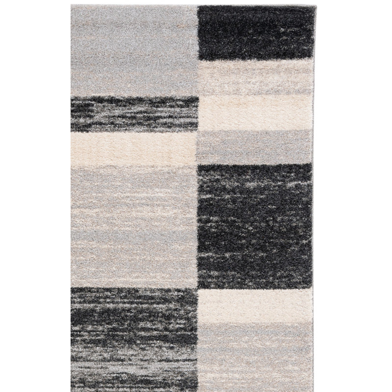 Kazlyn Retro Performance Abstract Rug, Rectangle 4' x 6'