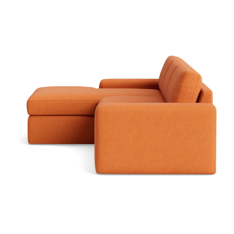 The OG Chaise Sectional, Left Hand Facing, Performance Weave - Carrot