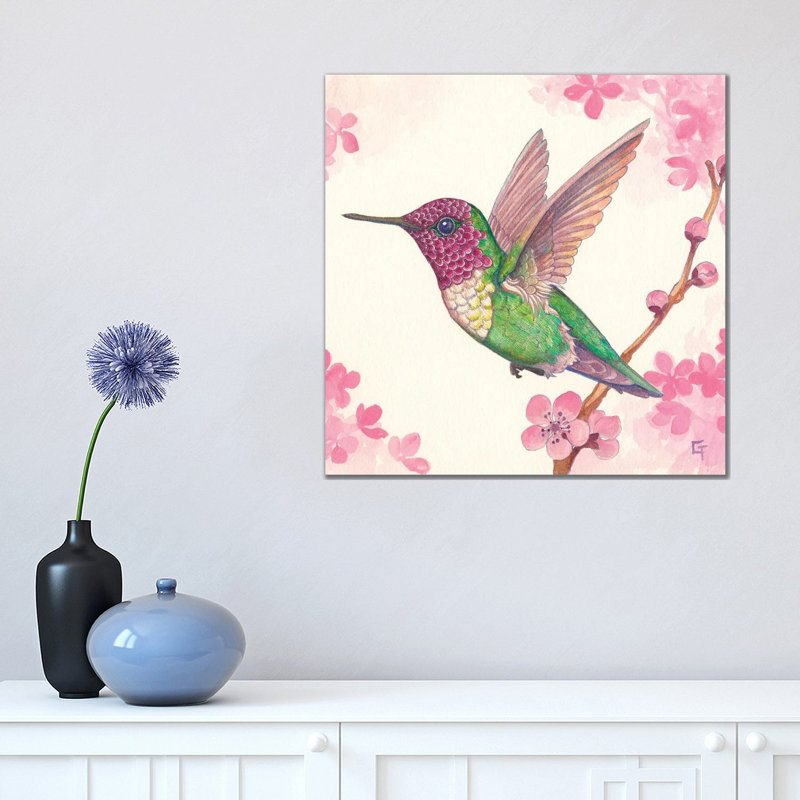 Anna's Hummingbird - Wrapped Canvas Painting, 45.72 cm H x 45.72 cm W x 1.91 cm D