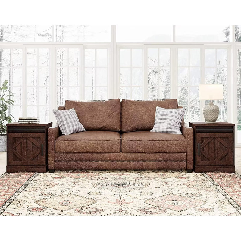 Wendela End Table Set with Storage, Brown