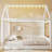 Beige Full Size House - Style Upholstered Daybed, Touch Controlled Led For A Dreamy Night, Comfortable Corduroy Shaped Switch Personalized Lighting, Headboard