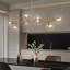 Lustre à 8 lumières de style lustre linéaire moderne pour la salle à manger et la cuisine