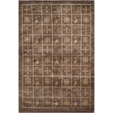 Tibetan Plum Pictogram Brown Area Rug