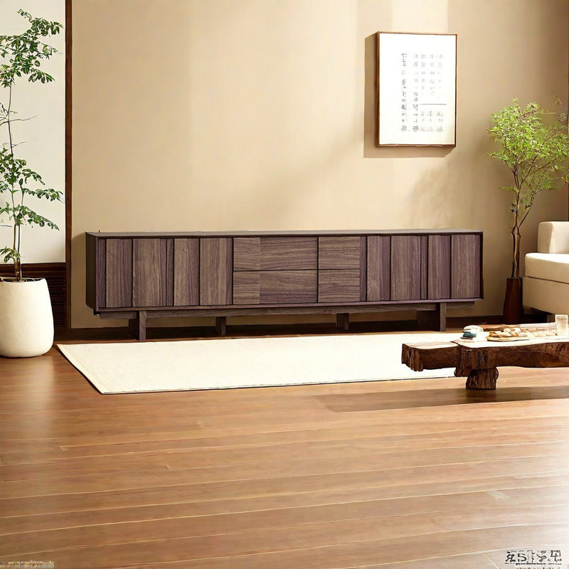 Nouveau meuble télé en bois massif de style rétro chinois