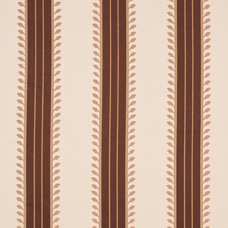Etruscan Stripe Fabric, Brown