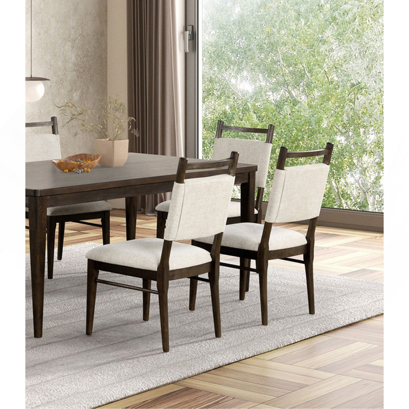 Mobilier de salle à manger moderne en noyer foncé 2 pièces