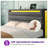 Platform Bed with Upholstered Headboard ,Bed Frame with LED lights and Charging Station-446560710-446560705