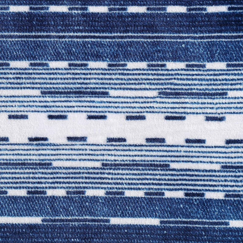 Logan Blue Reversible Fleece Throw Blanket 50"x60"