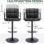 Tabourets de bar carrés en cuir pu, tabourets de comptoir pivotants réglables avec dossier et accoudoirs-901055847-904253409-901055770