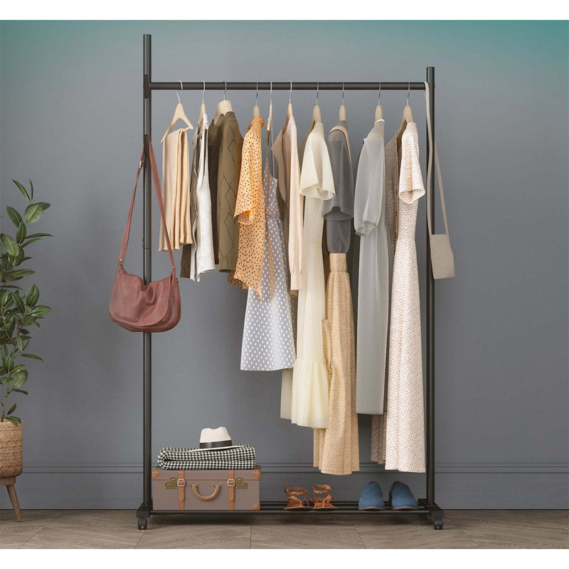 Bonville 100cm Rolling Clothing Rack, Black