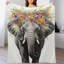 Jeté en flanelle Elephant Leaf Crown-134322807