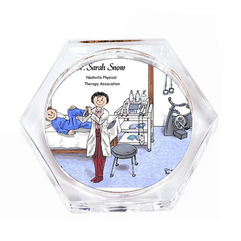 Personalized Personal Therapist - Ensemble de cadeau pour sous-verre féminin (4 sous-verres), Oui