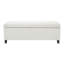 Banc de rangement avec repose-pieds White Boucle